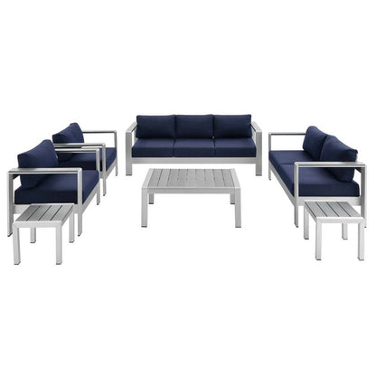 Modway Shore Sunbrella® Fabric Outdoor Patio Aluminum 7 Piece Set - EEI-4322 | Outdoor Sofas, Loveseats & Sectionals | Modishstore - 17