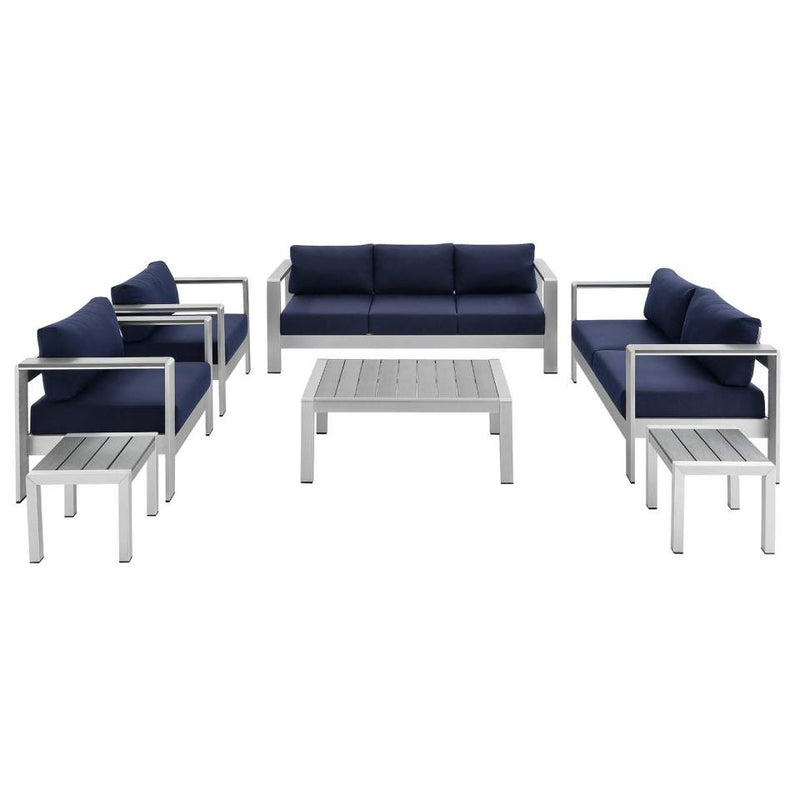 Modway Shore Sunbrella® Fabric Outdoor Patio Aluminum 7 Piece Set - EEI-4322 | Outdoor Sofas, Loveseats & Sectionals | Modishstore - 17