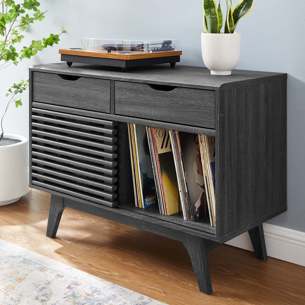 Modway Render Vinyl Record Display Stand - EEI-4323 | Cabinets | Modishstore - 9