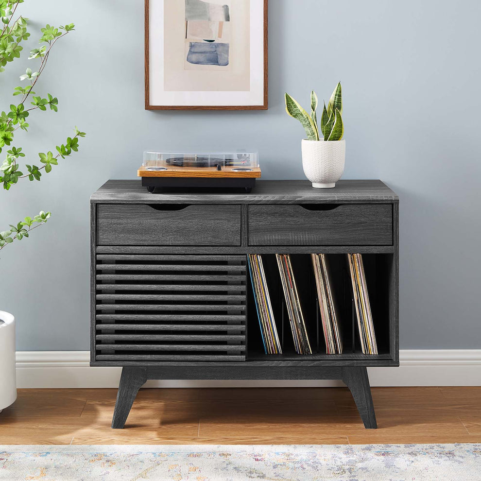 Modway Render Vinyl Record Display Stand - EEI-4323 | Cabinets | Modishstore - 10