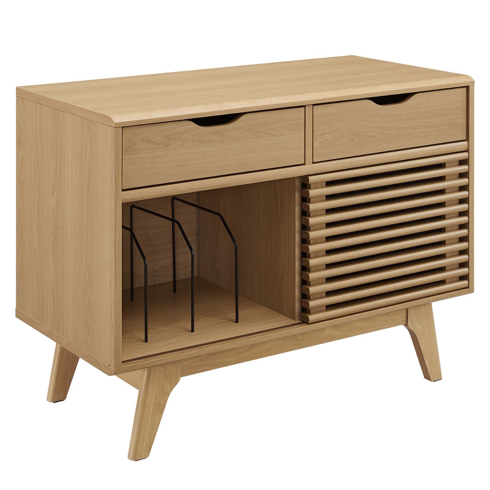 Modway Render Vinyl Record Display Wood Cabinet with Storage â EEI