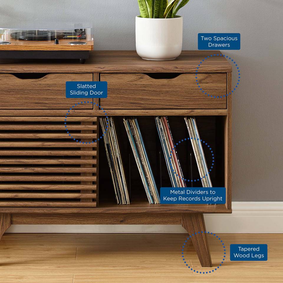 Modway Render Vinyl Record Display Stand - EEI-4323 | Cabinets | Modishstore - 2