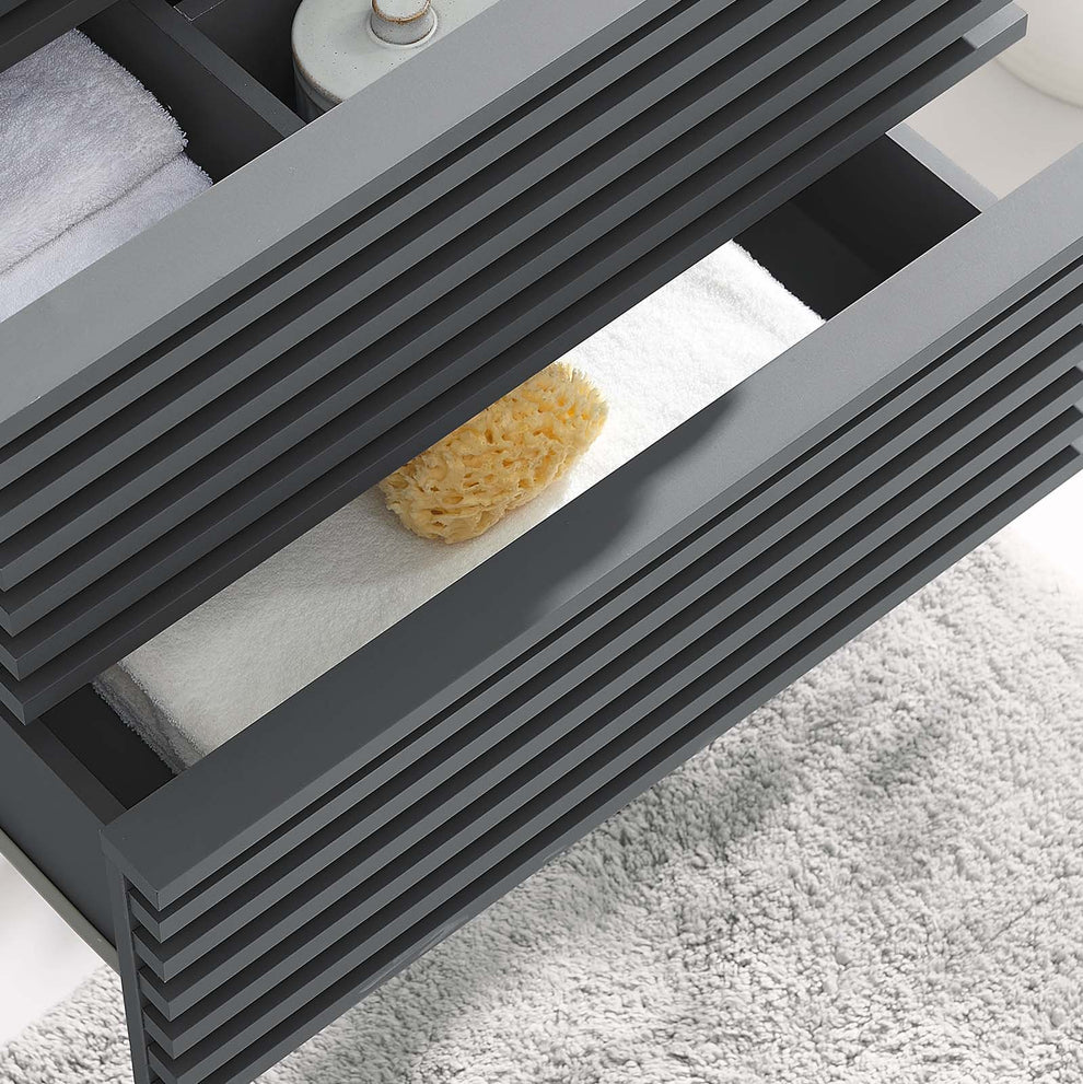 Render 24" Wall-Mount Bathroom Vanity Cabinet By Modway - EEI-4338 | Bathroom Accessories | Modishstore - 14