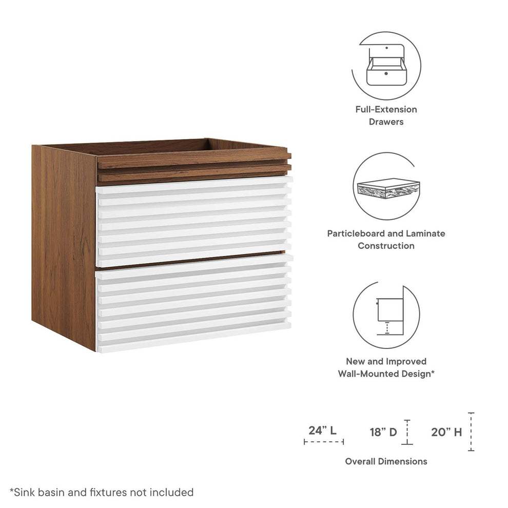 Render 24" Wall-Mount Bathroom Vanity Cabinet By Modway - EEI-4338 | Bathroom Accessories | Modishstore - 47