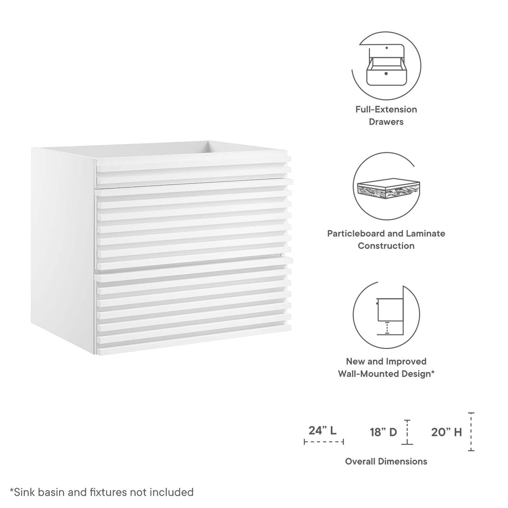 Render 24" Wall-Mount Bathroom Vanity Cabinet By Modway - EEI-4338 | Bathroom Accessories | Modishstore - 39