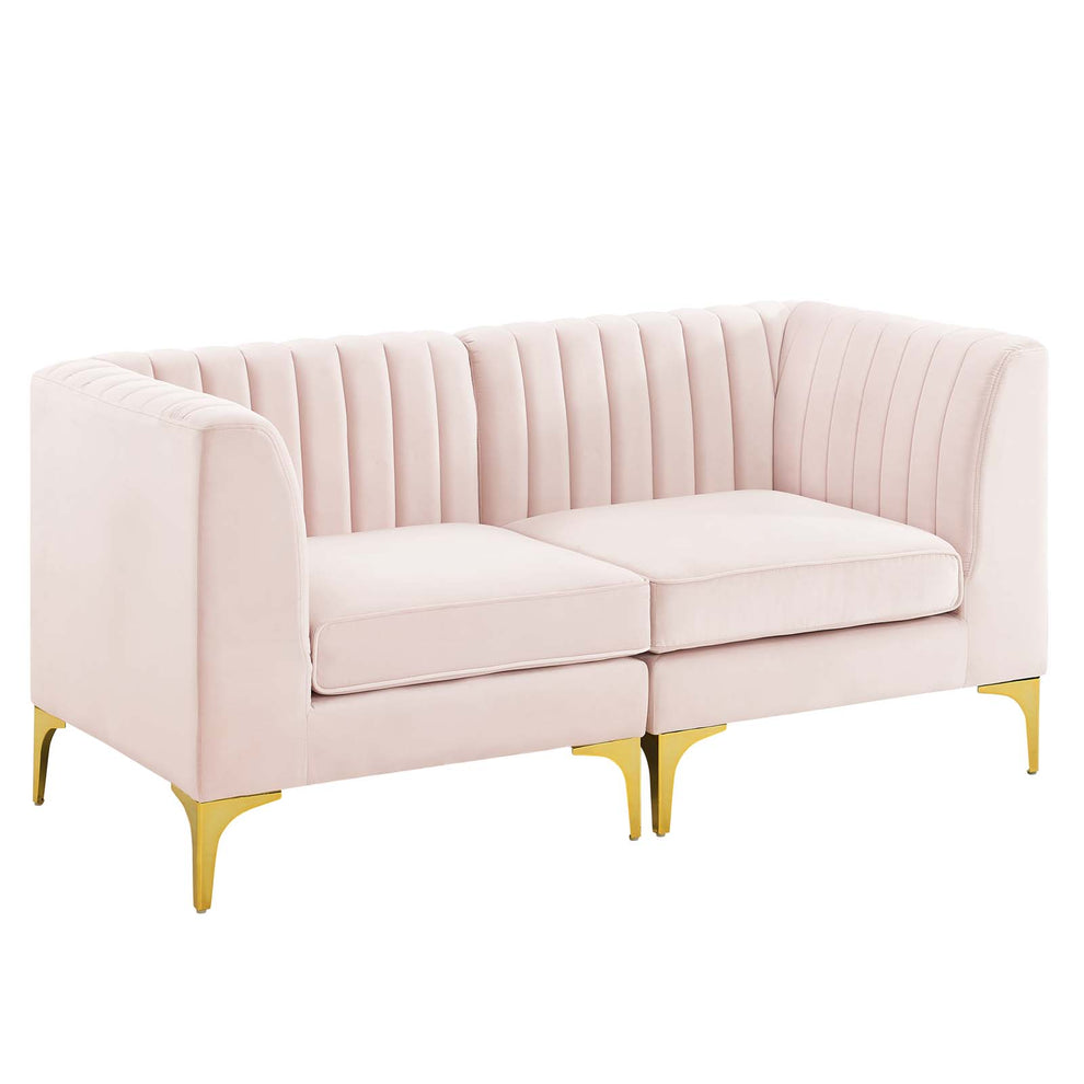 Modway Triumph Channel Tufted Performance Velvet Loveseat - EEI-4346 | Loveseats | Modishstore - 9