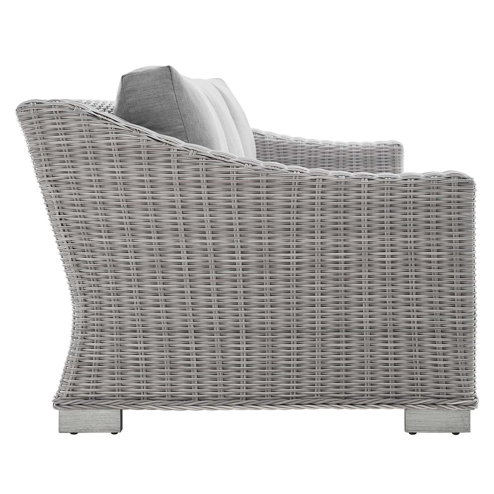 Modway Conway Sunbrella® Outdoor Patio Wicker Rattan 4-Piece Furniture Set - EEI-4355 | Outdoor Sofas, Loveseats & Sectionals | Modishstore - 4