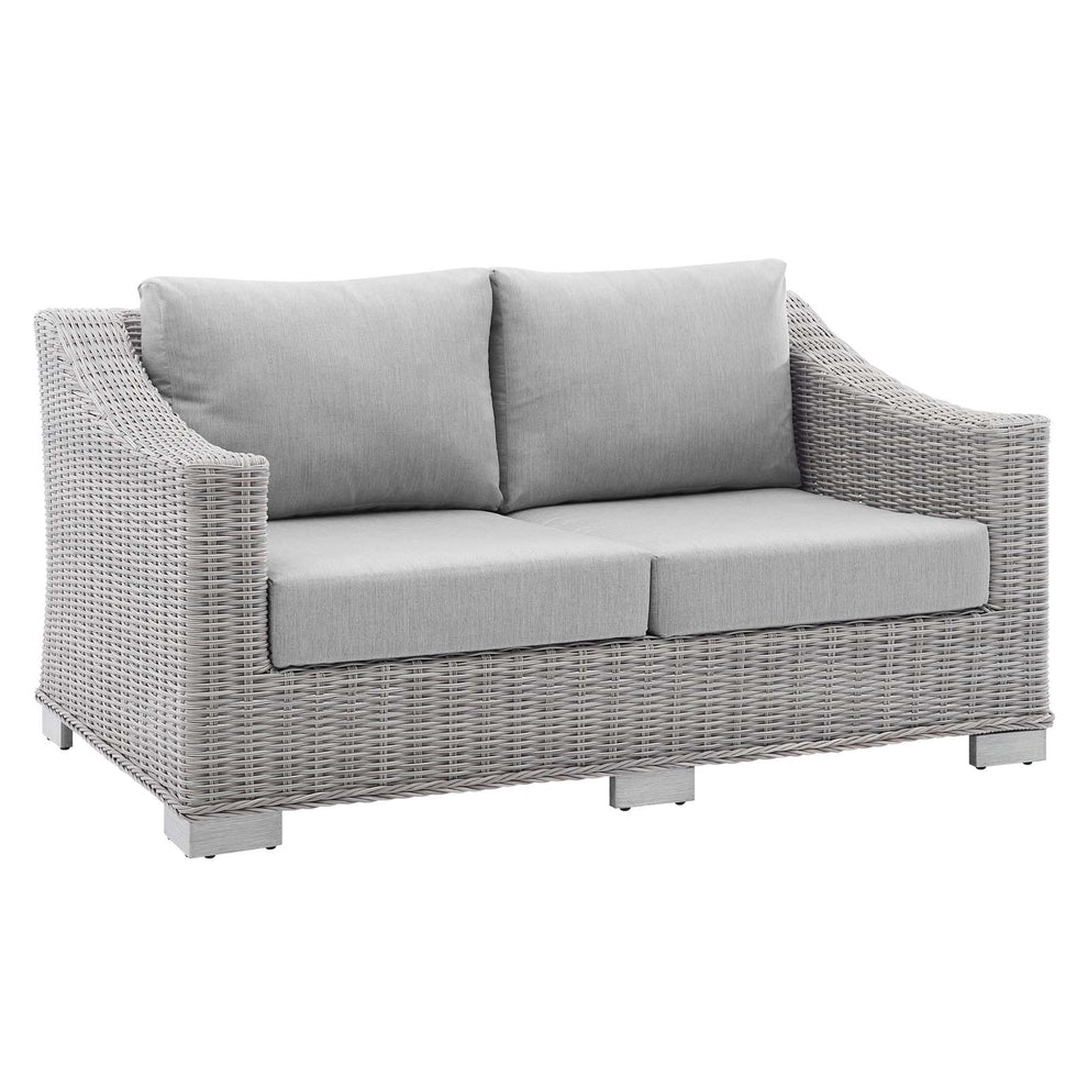 Modway Conway Sunbrella® Outdoor Patio Wicker Rattan 4-Piece Furniture Set - EEI-4355 | Outdoor Sofas, Loveseats & Sectionals | Modishstore - 5