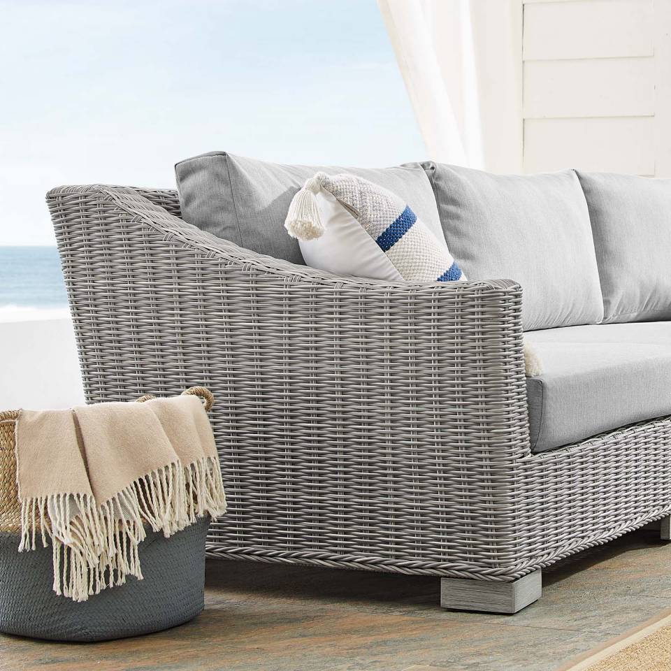 Modway Conway Sunbrella® Outdoor Patio Wicker Rattan 5-Piece Sectional Sofa Set - EEI-4357 | Outdoor Sofas, Loveseats & Sectionals | Modishstore - 15