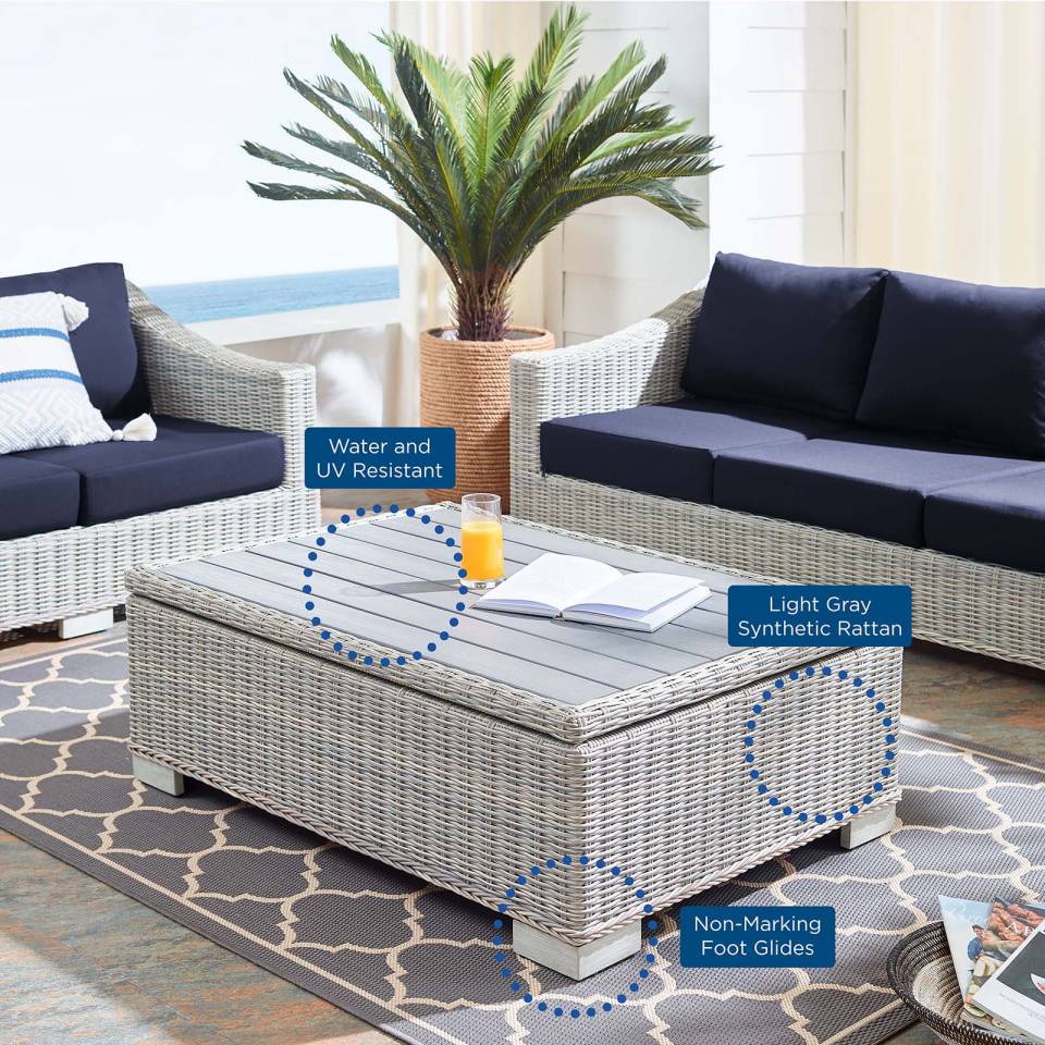 Modway Conway Sunbrella® Outdoor Patio Wicker Rattan 4-Piece Furniture Set | Outdoor Sofas, Loveseats & Sectionals | Modishstore-10