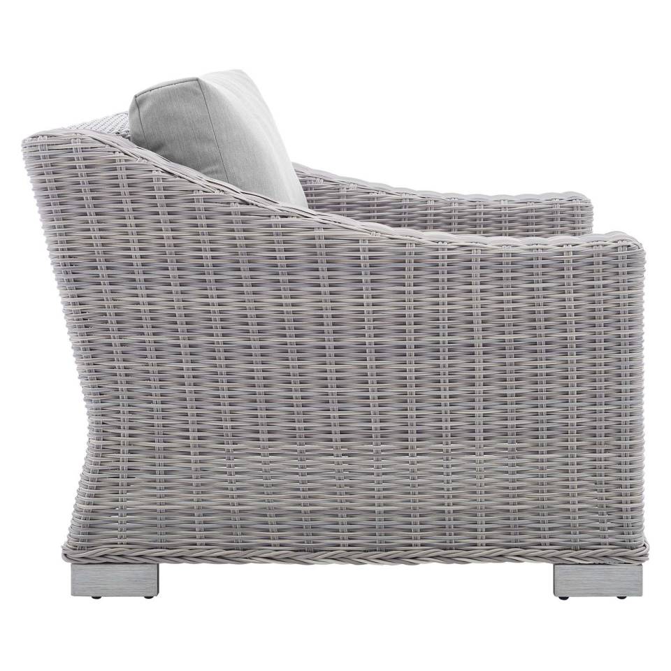 Modway Conway Sunbrella® Outdoor Patio Wicker Rattan 4-Piece Furniture Set - EEI-4359 | Outdoor Sofas, Loveseats & Sectionals | Modishstore - 5