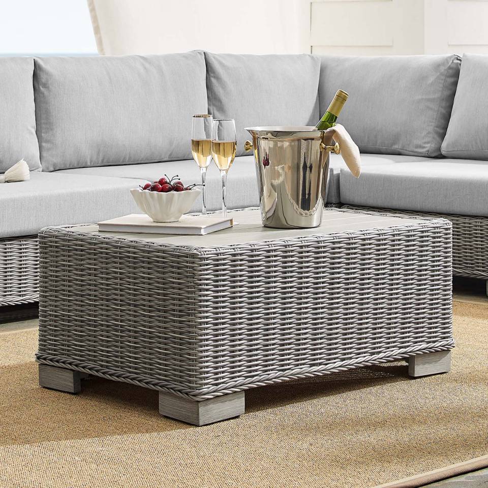 Modway Conway Sunbrella® Outdoor Patio Wicker Rattan 7-Piece Sectional Sofa Set - EEI-4362 | Outdoor Sofas, Loveseats & Sectionals | Modishstore - 1
