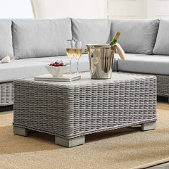 Modway Conway Sunbrella® Outdoor Patio Wicker Rattan 7-Piece Sectional Sofa Set - EEI-4362