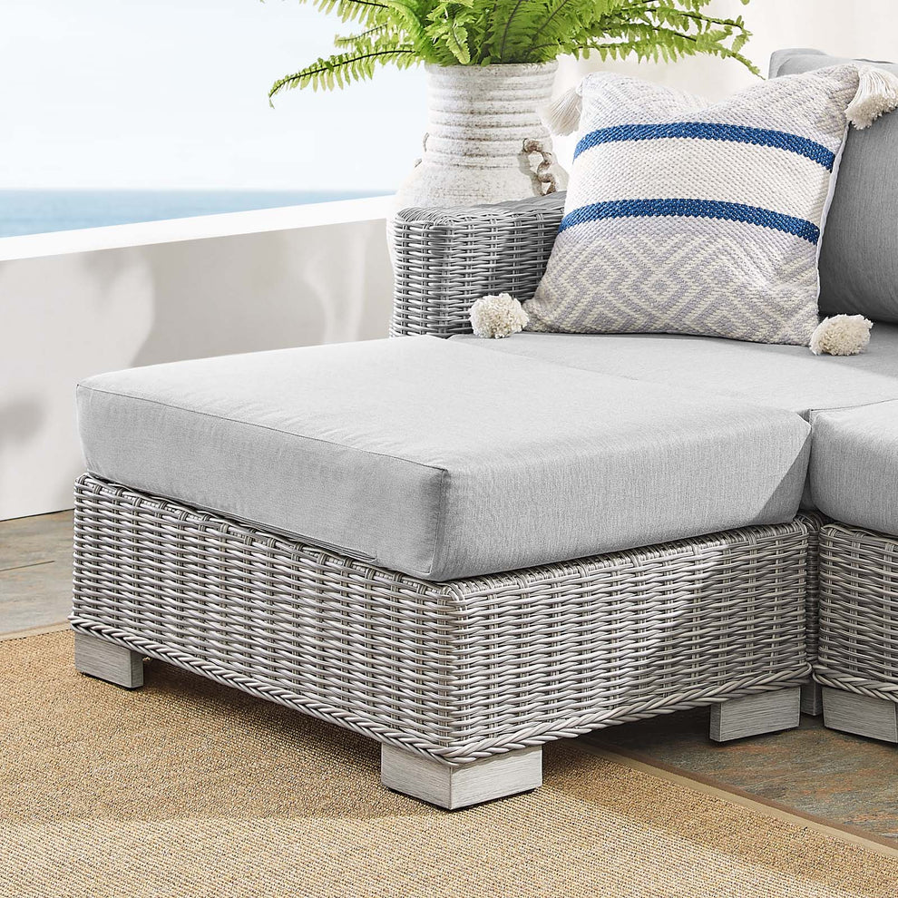 Modway Conway Sunbrella® Outdoor Patio Wicker Rattan 6-Piece Furniture Set - EEI-4363 | Outdoor Sofas, Loveseats & Sectionals | Modishstore - 12