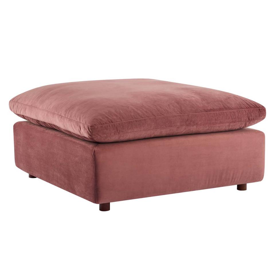 Modway Commix Down Filled Overstuffed Performance Velvet Ottoman - EEI-4365 | Ottomans | Modishstore - 8