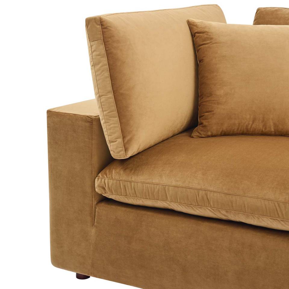 Modway Commix Down Filled Overstuffed Performance Velvet Corner Chair - EEI-4366 | Recliners | Modishstore - 3