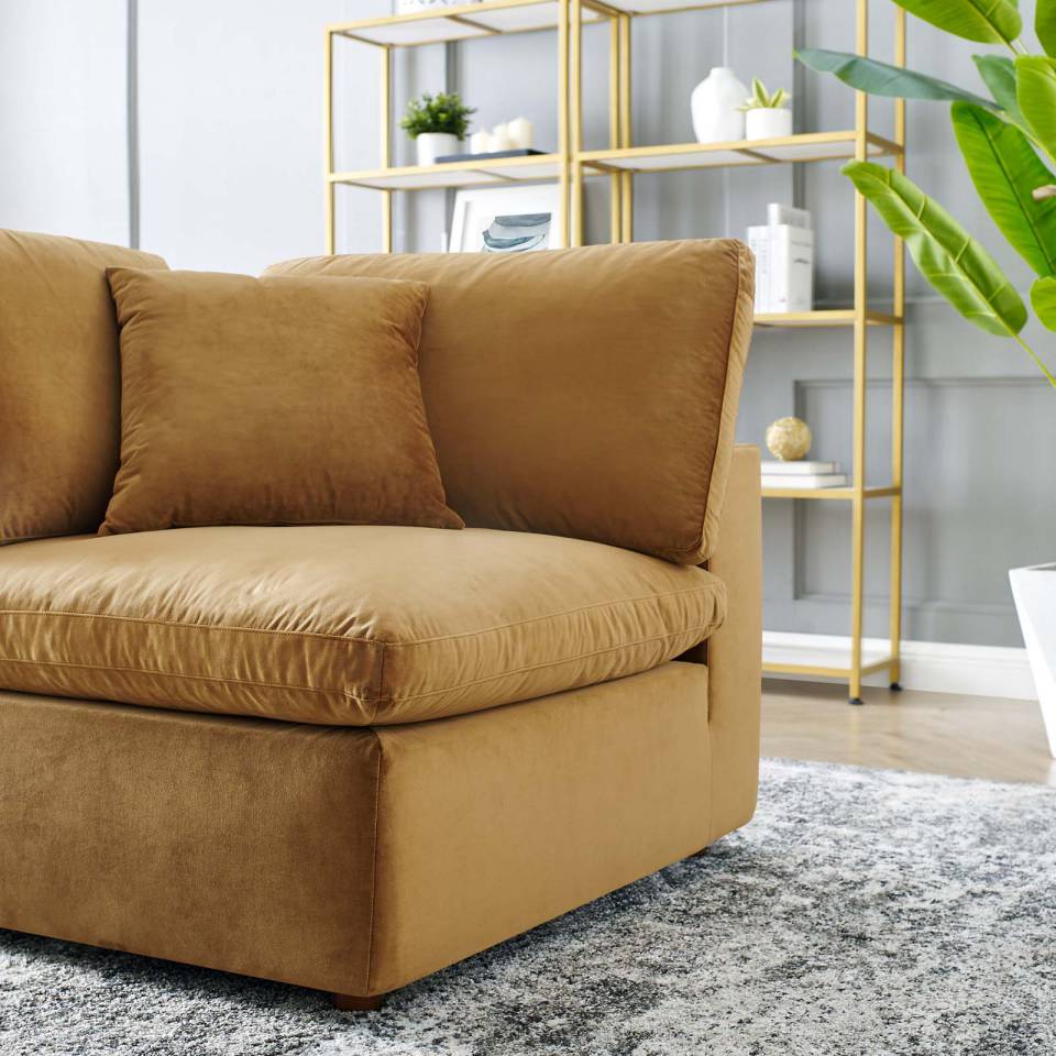 Modway Commix Down Filled Overstuffed Performance Velvet Corner Chair - EEI-4366 | Recliners | Modishstore - 2