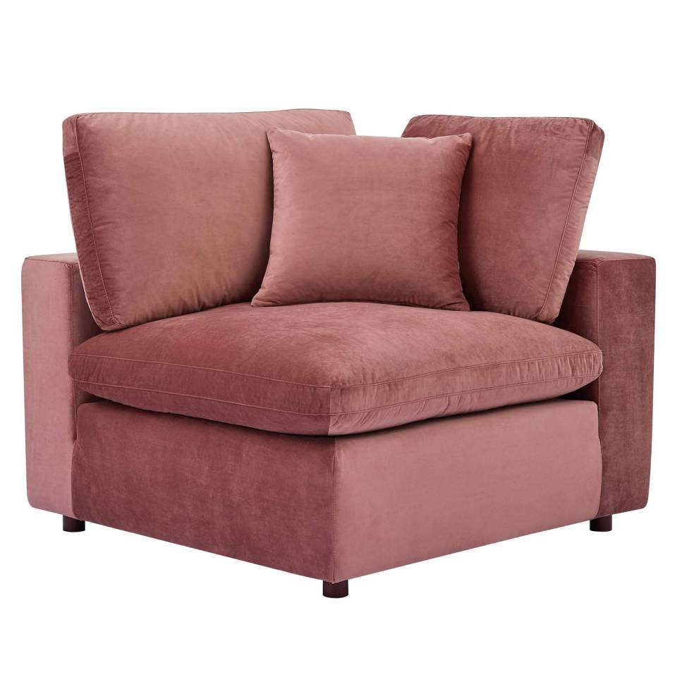 Modway Commix Down Filled Overstuffed Performance Velvet Corner Chair - EEI-4366 | Recliners | Modishstore - 8
