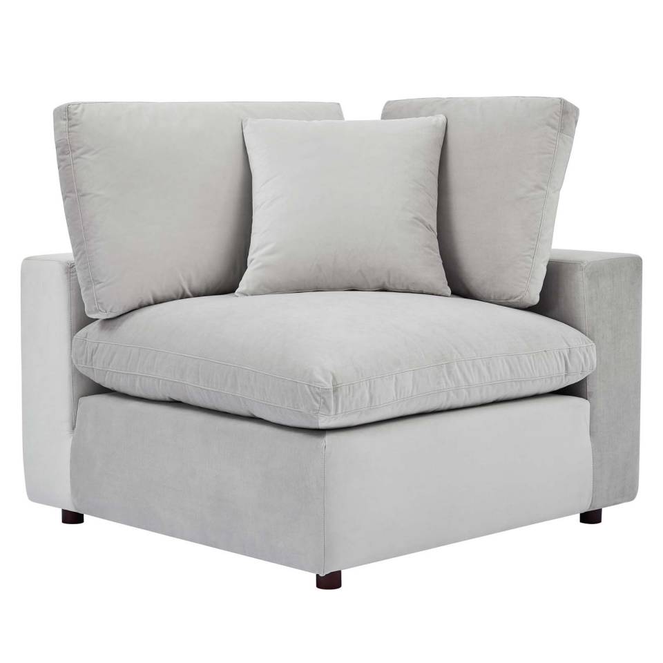 Modway Commix Down Filled Overstuffed Performance Velvet Corner Chair - EEI-4366 | Recliners | Modishstore - 11