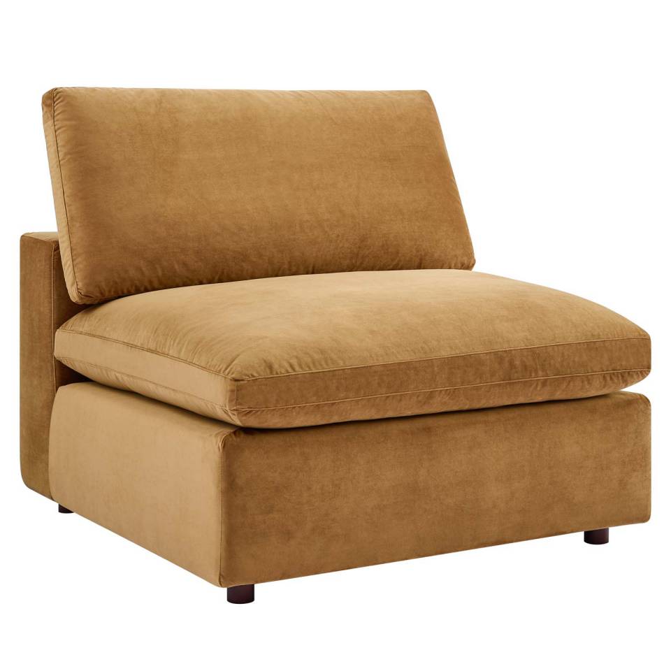 Modway Commix Down Filled Overstuffed Performance Velvet Armless Chair - EEI-4367 | Lounge Chairs | Modishstore - 6
