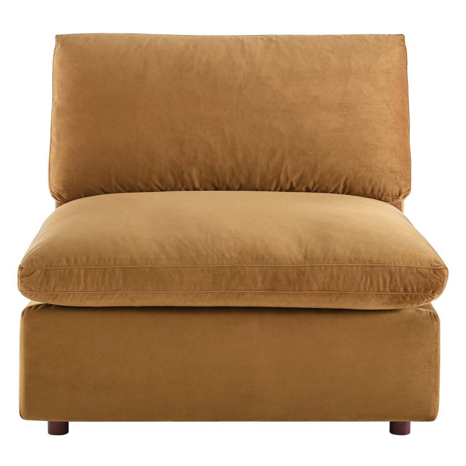 Modway Commix Down Filled Overstuffed Performance Velvet Armless Chair - EEI-4367 | Lounge Chairs | Modishstore - 2