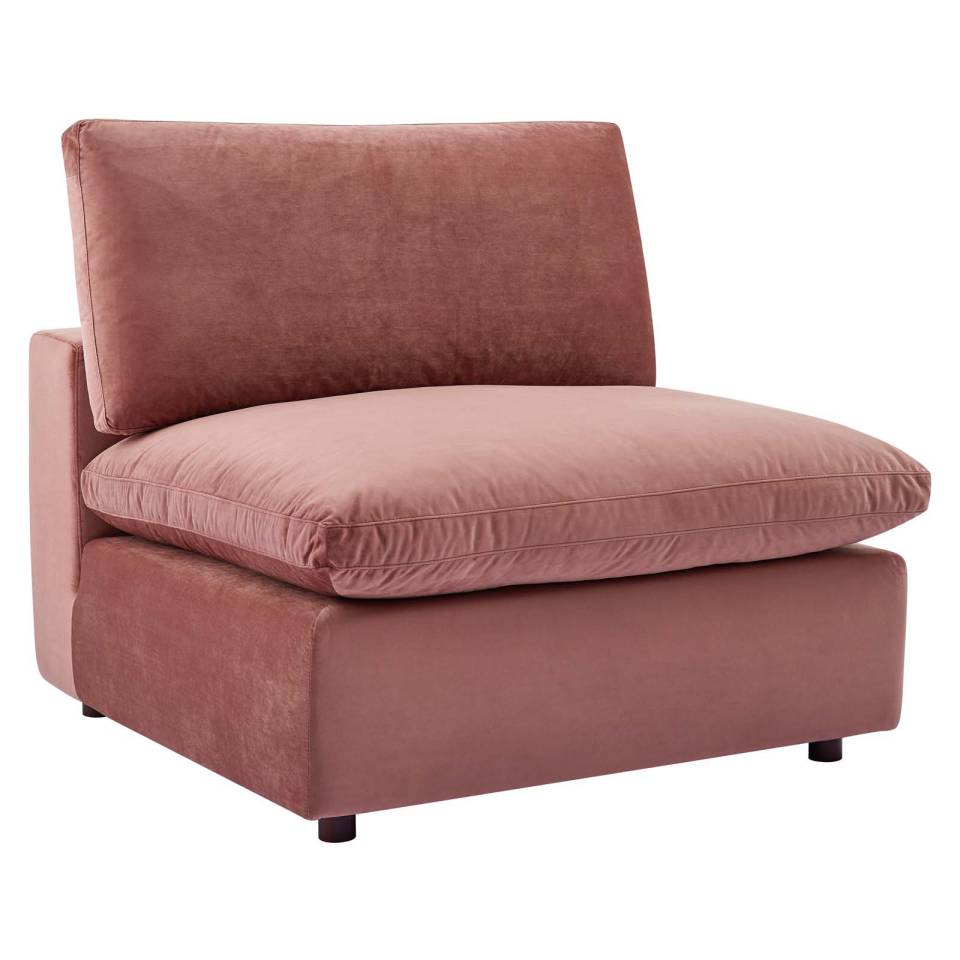 Modway Commix Down Filled Overstuffed Performance Velvet Armless Chair - EEI-4367 | Lounge Chairs | Modishstore - 7