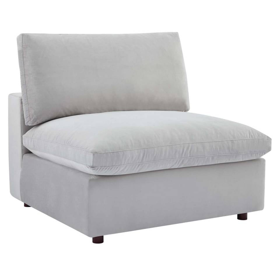 Modway Commix Down Filled Overstuffed Performance Velvet Armless Chair - EEI-4367 | Lounge Chairs | Modishstore - 10