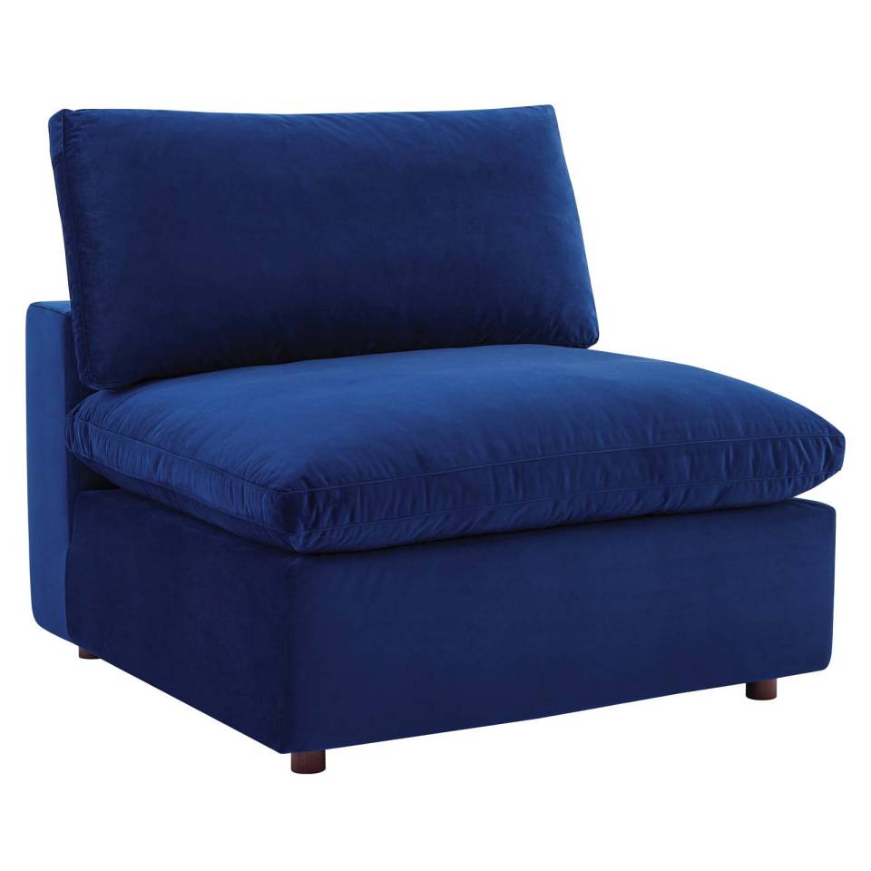 Modway Commix Down Filled Overstuffed Performance Velvet Armless Chair - EEI-4367 | Lounge Chairs | Modishstore - 11