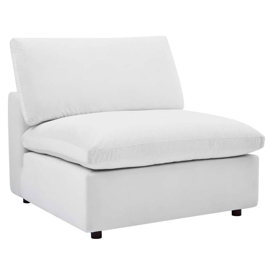 Modway Commix Down Filled Overstuffed Performance Velvet Armless Chair - EEI-4367 | Lounge Chairs | Modishstore - 12