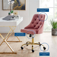 Modway Distinct Tufted Swivel Performance Velvet Office Chair - EEI-4368