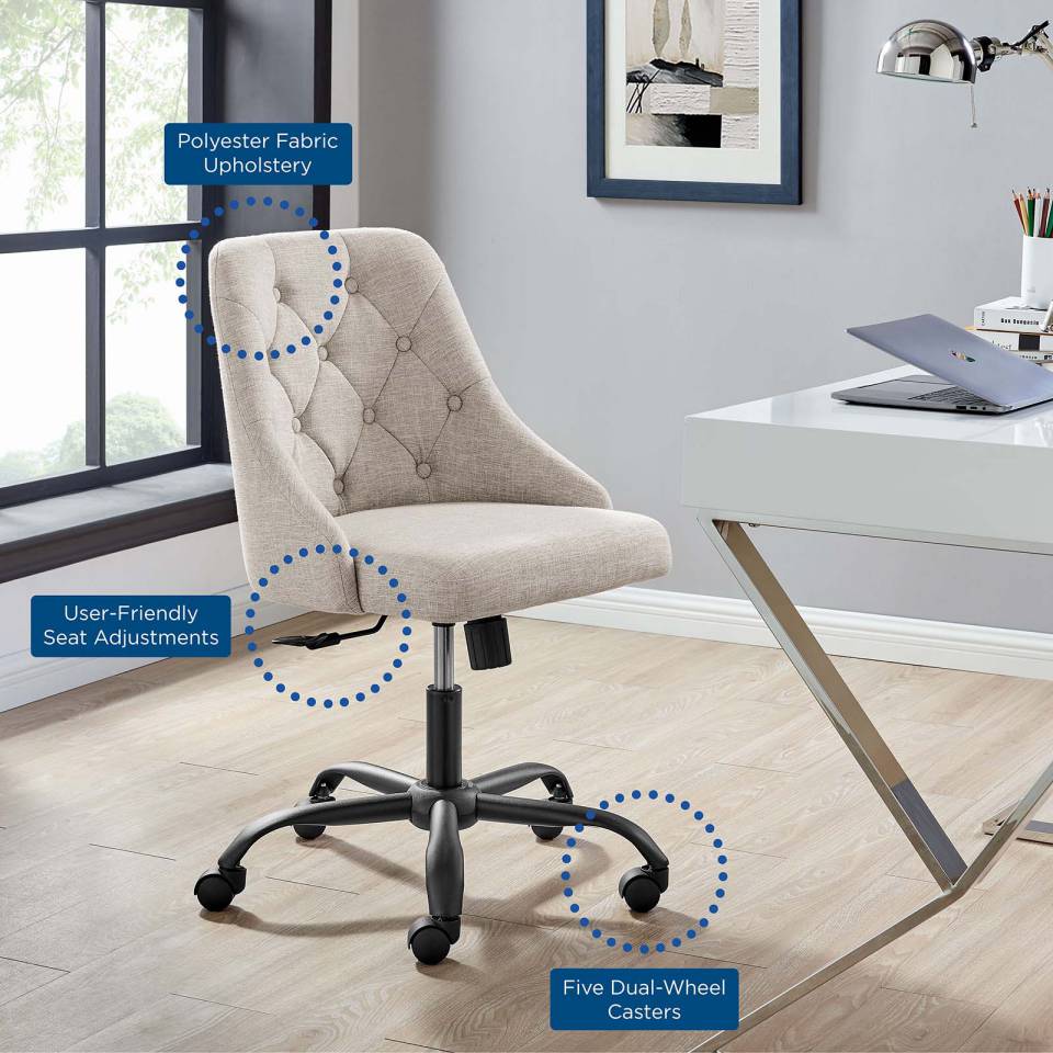 Modway Distinct Tufted Swivel Upholstered Office Chair - EEI-4369 | Office Chairs | Modishstore - 2