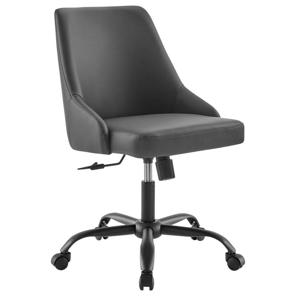 Modway Designate Swivel Vegan Leather Office Chair | Office Chairs | Modishstore-3