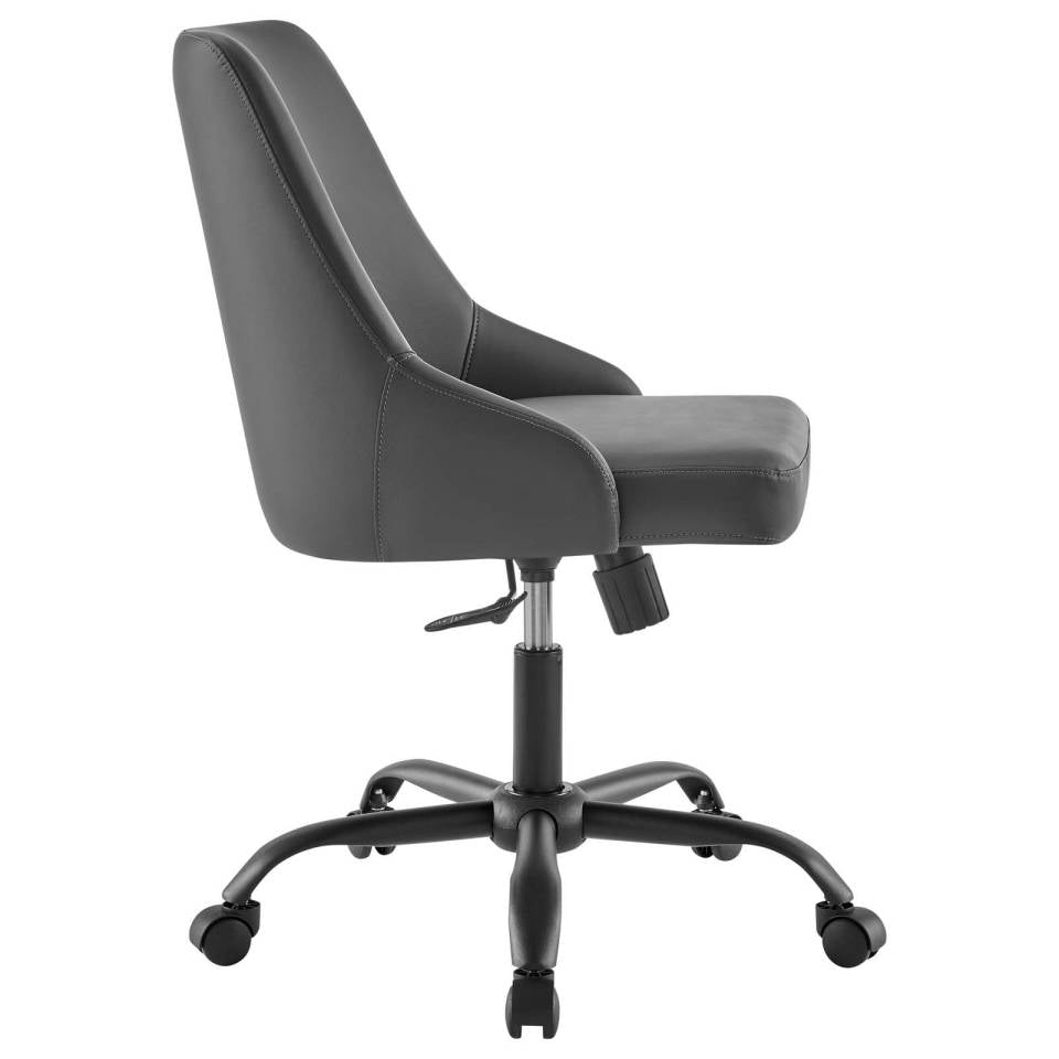 Modway Designate Swivel Vegan Leather Office Chair | Office Chairs | Modishstore-4