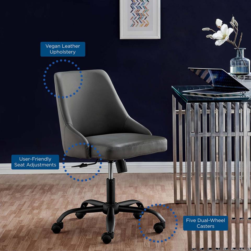 Modway Designate Swivel Vegan Leather Office Chair | Office Chairs | Modishstore