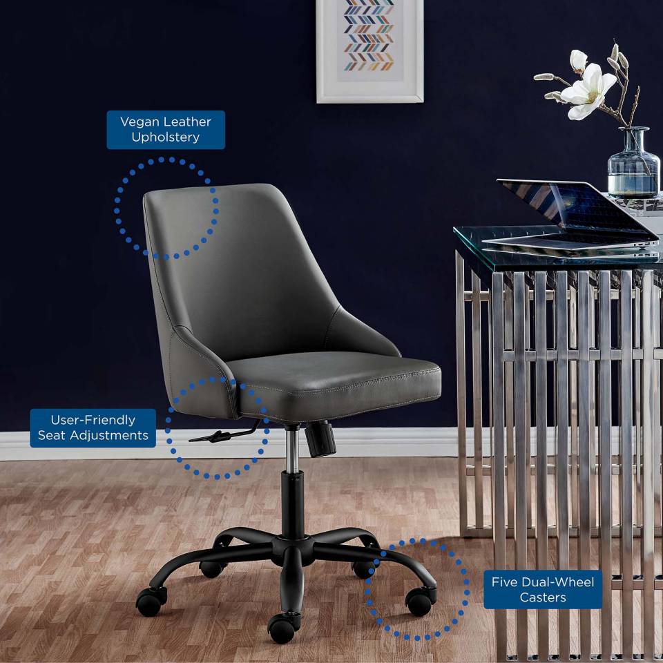 Modway Designate Swivel Vegan Leather Office Chair - EEI-4372 | Office Chairs | Modishstore - 1
