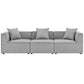 Modway Saybrook Outdoor Patio Upholstered 3-Piece Sectional Sofa | Outdoor Patio Daybed | Modishstore-11