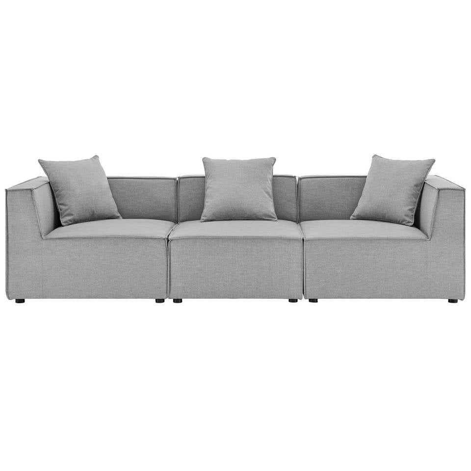 Modway Saybrook Outdoor Patio Upholstered 3-Piece Sectional Sofa | Outdoor Patio Daybed | Modishstore-11