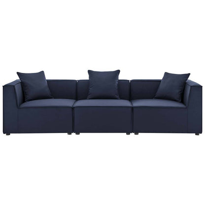 Modway Saybrook Outdoor Patio Upholstered 3-Piece Sectional Sofa | Outdoor Patio Daybed | Modishstore-8