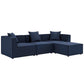 Modway Saybrook Outdoor Patio Upholstered 4-Piece Sectional Sofa - EEI-4380 | Outdoor Sofas, Loveseats & Sectionals | Modishstore - 9