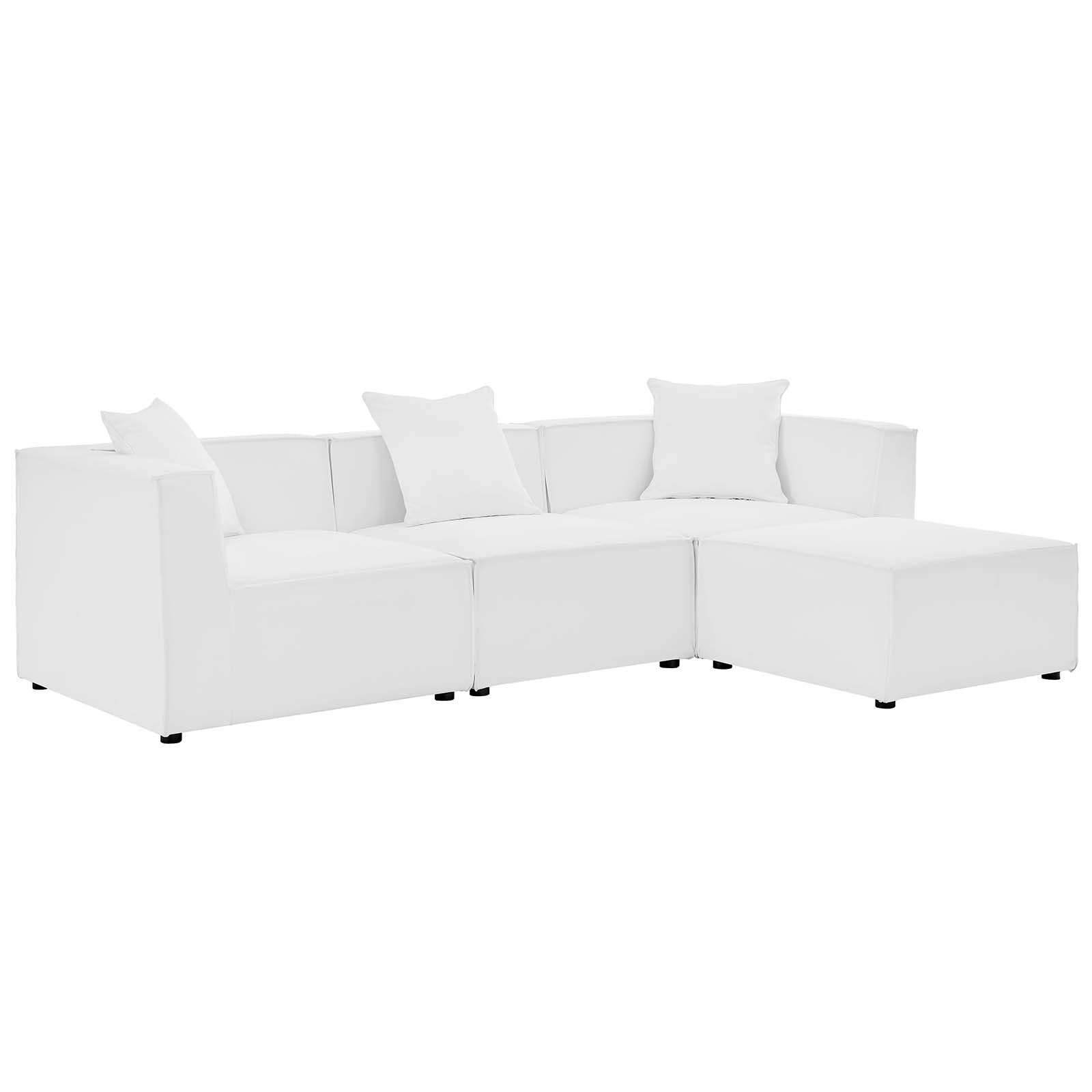 Modway Saybrook Outdoor Patio Upholstered 4-Piece Sectional Sofa - EEI-4380 | Outdoor Sofas, Loveseats & Sectionals | Modishstore - 16