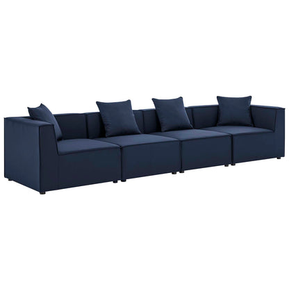 Modway Saybrook Outdoor Patio Upholstered 4-Piece Sectional Sofa - EEI-4381 | Outdoor Sofas, Loveseats & Sectionals | Modishstore - 9