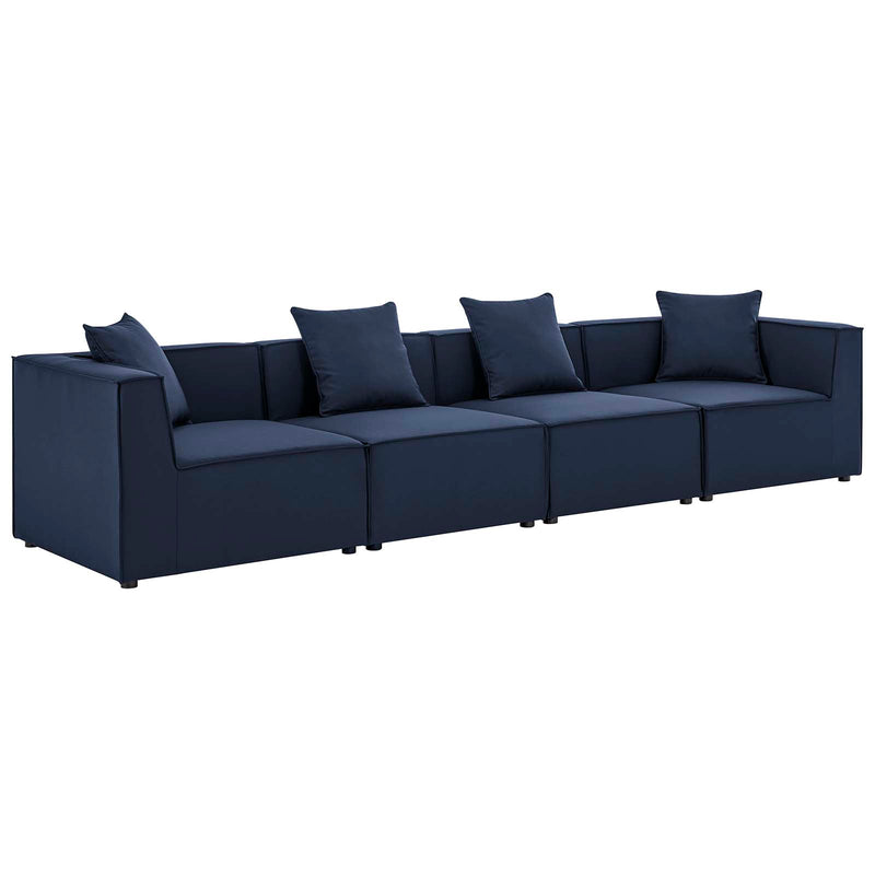 Modway Saybrook Outdoor Patio Upholstered 4-Piece Sectional Sofa | Outdoor Sofas, Loveseats & Sectionals | Modishstore-9