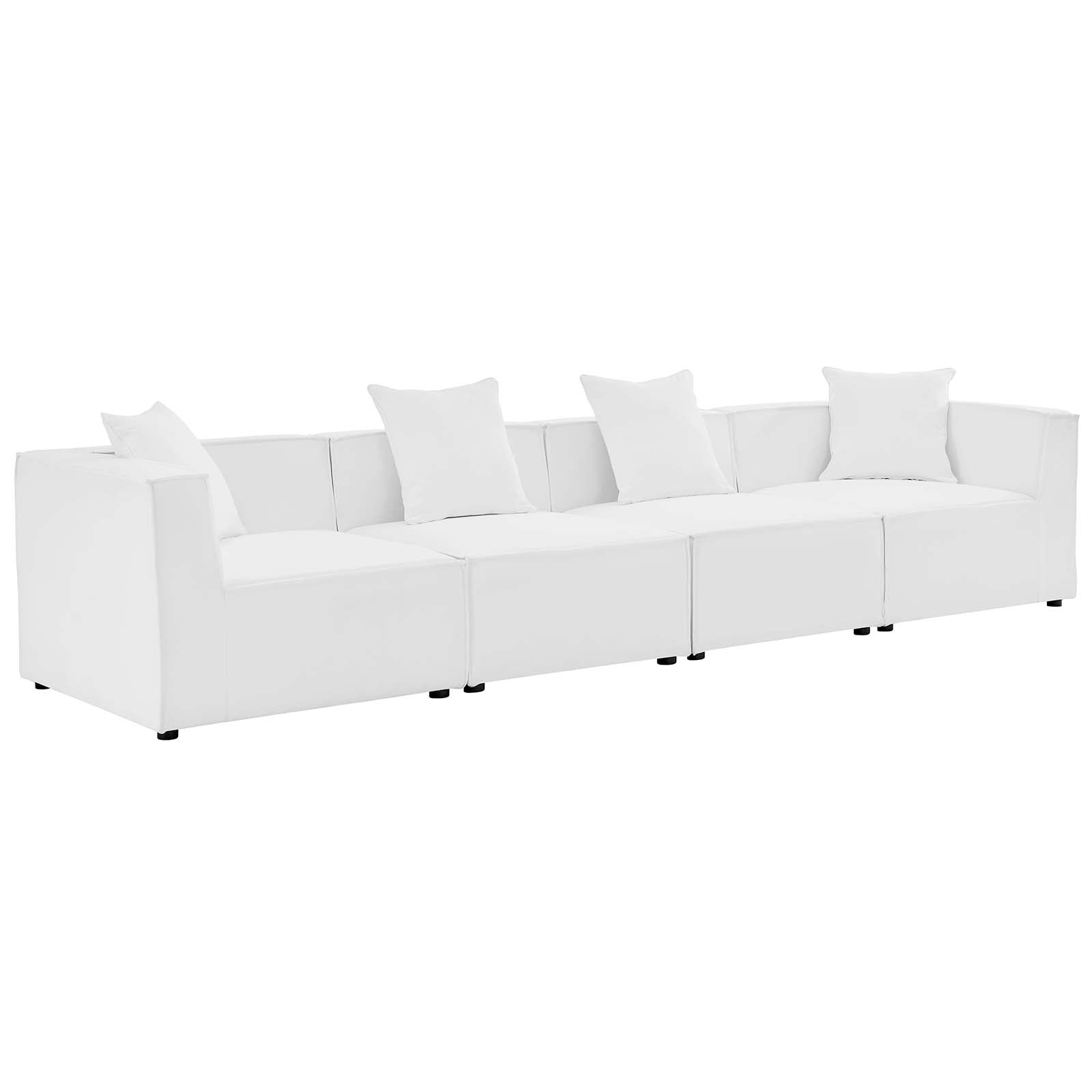 Modway Saybrook Outdoor Patio Upholstered 4-Piece Sectional Sofa - EEI-4381 | Outdoor Sofas, Loveseats & Sectionals | Modishstore - 16