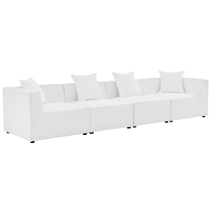 Modway Saybrook Outdoor Patio Upholstered 4-Piece Sectional Sofa - EEI-4381 | Outdoor Sofas, Loveseats & Sectionals | Modishstore - 16