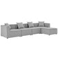Modway Saybrook Outdoor Patio Upholstered 5-Piece Sectional Sofa - EEI-4382 | Outdoor Sofas, Loveseats & Sectionals | Modishstore - 2