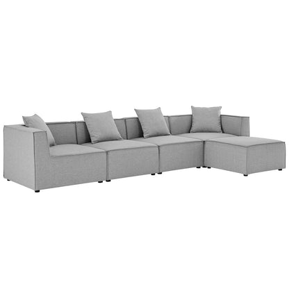 Modway Saybrook Outdoor Patio Upholstered 5-Piece Sectional Sofa | Outdoor Sofas, Loveseats & Sectionals | Modishstore-2