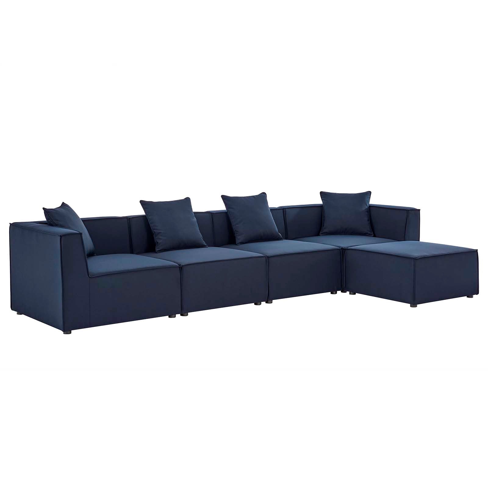 Modway Saybrook Outdoor Patio Upholstered 5-Piece Sectional Sofa | Outdoor Sofas, Loveseats & Sectionals | Modishstore-14