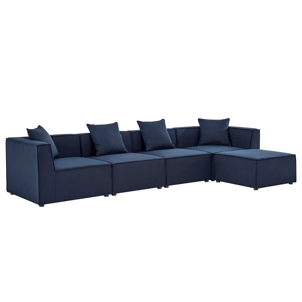 Modway Saybrook Outdoor Patio Upholstered 5-Piece Sectional Sofa - EEI-4382 | Outdoor Sofas, Loveseats & Sectionals | Modishstore - 13