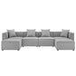 Modway Saybrook Outdoor Patio Upholstered 6-Piece Sectional Sofa | Outdoor Sofas, Loveseats & Sectionals | Modishstore-13