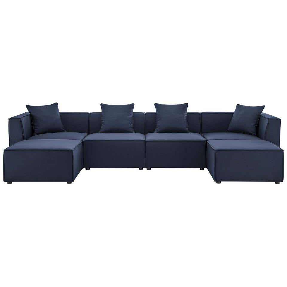 Modway Saybrook Outdoor Patio Upholstered 6-Piece Sectional Sofa - EEI-4383 | Outdoor Sofas, Loveseats & Sectionals | Modishstore - 10